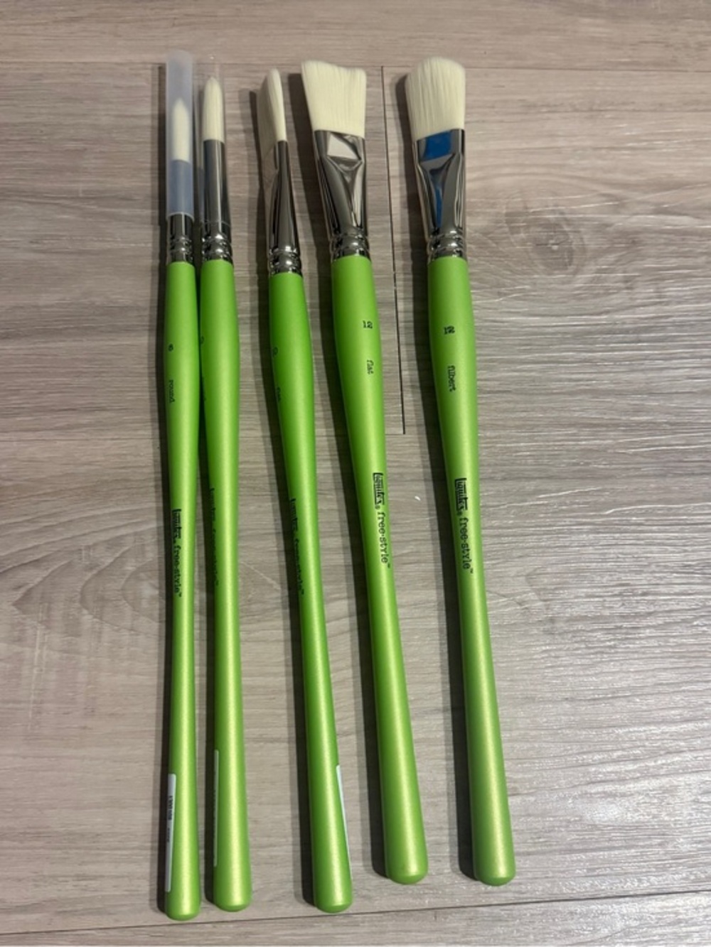 Liquitex Free Style Professional Artist Paint Brushes Lot of 5 Acrylic Brushes